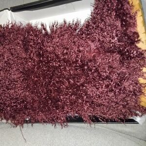 Fashion Nova Burgundy Over-the-Knee Fuzzy Boots